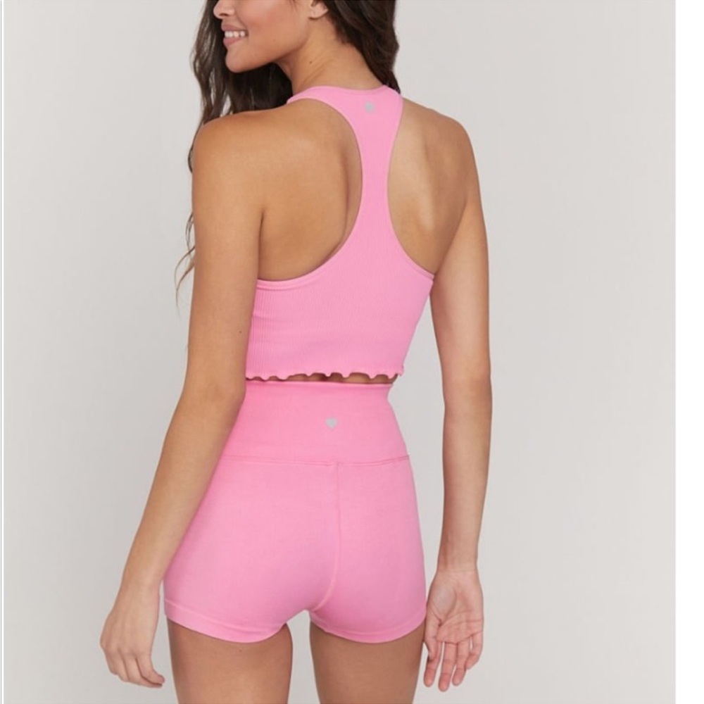 Victoria Secret Pink x spiritual gangster pink high waisted biker shorts